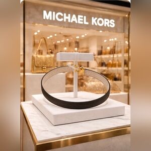 Michael Kors Reversible Gold Patterned Belt